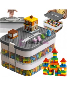 Пластмасова кутия за лего блокчета на 2 нива